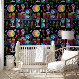 Karaoke Neon Glow Singing Music Party Tapete