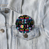 Karaoke Neon Glow Singing Musik Party Button (Beispiel)