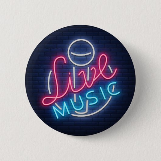 Karaoke Neon Lighting Kurved Word Art Text Button (Vorderseite)