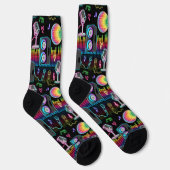 Karaoke-Neon-Sing-Musikparty Socken (Rechts)