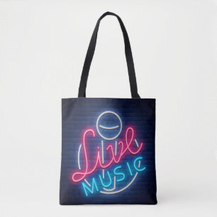 Karaoke-Neonbeleuchtung gebogenes Wort Kunst Wort Tasche