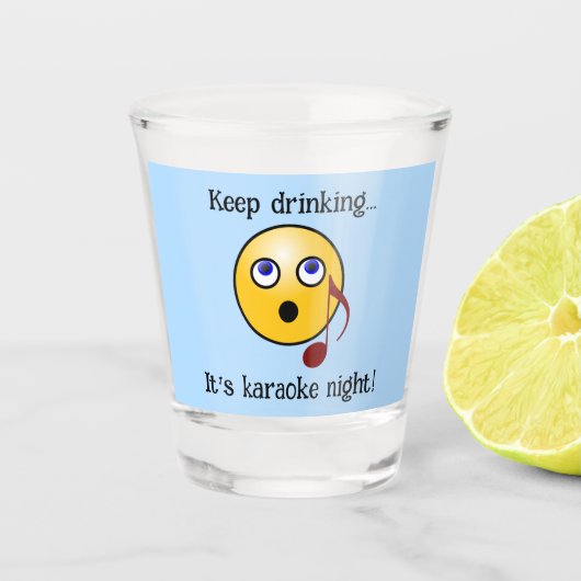 Karaoke Night Shot Glass Schnapsglas (Vorderseite)