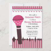 Karaoke Nights Einladung (Vorderseite)