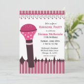 Karaoke Nights Einladung (Stehend Vorderseite)