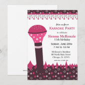 Karaoke Nights Einladung (Vorne/Hinten)