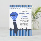 Karaoke Nights Einladung (Stehend Vorderseite)