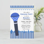 Karaoke Nights Einladung (Stehend Vorderseite)