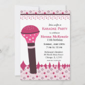 Karaoke Nights Einladung (Vorderseite)