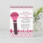 Karaoke Nights Einladung (Stehend Vorderseite)