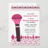 Karaoke Nights Einladung (Vorne/Hinten)