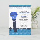 Karaoke Nights Einladung (Stehend Vorderseite)