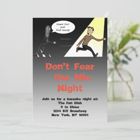 Karaoke/Open Mic Einladung (Stehend Vorderseite)