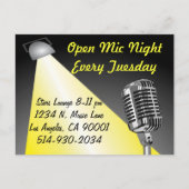 Karaoke/Open Mic Night Postkarte (Vorderseite)