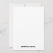 Karaoke Party Blue Einladungen (Rückseite)