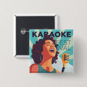 Karaoke-Party Button (Vorne & Hinten)