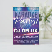 Karaoke-Party| DJ| Club Flyer Einladung (Stehend Vorderseite)