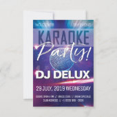 Karaoke-Party| DJ| Club Flyer Einladung (Rückseite)