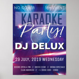 Karaoke Party DJ Club Flyer Poster