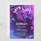 Karaoke Party Einladung (Vorderseite)