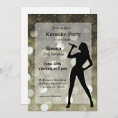 Karaoke Party Einladung (Vorne/Hinten)