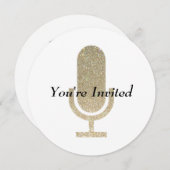 Karaoke-Party Einladung (Vorne/Hinten)