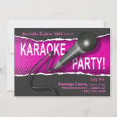 Karaoke-Party Einladung (Vorderseite)