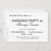 Karaoke-Party Einladung (Rückseite)