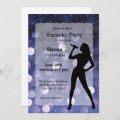 Karaoke Party Einladung (Vorne/Hinten)