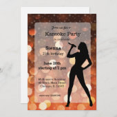 Karaoke Party Einladung (Vorne/Hinten)