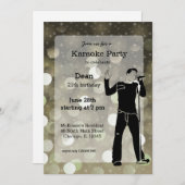 Karaoke Party Einladung (Vorne/Hinten)