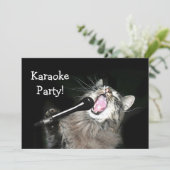 Karaoke-Party Einladung (Stehend Vorderseite)
