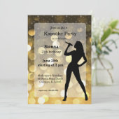 Karaoke Party Einladung (Stehend Vorderseite)