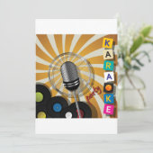 Karaoke-Party Einladung (Stehend Vorderseite)