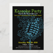 Karaoke Party Einladung Grill Icon (Vorne/Hinten)