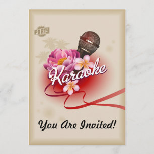 Karaoke Party Einladung Mikrofon Sing-Karte