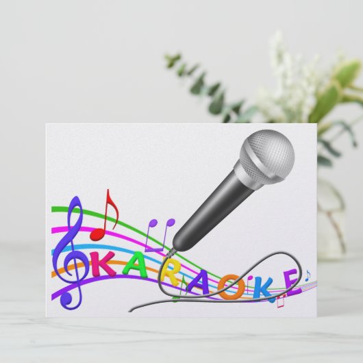 KARAOKE - Party Einladung - SRF (Stehend Vorderseite)