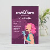 Karaoke-Party Einladungen (Stehend Vorderseite)