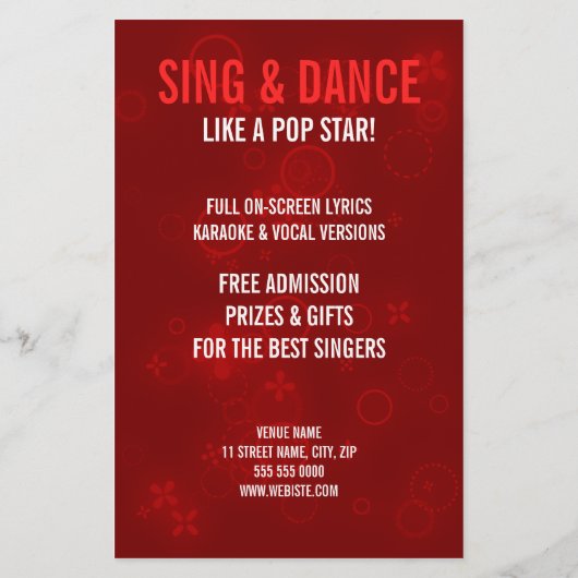 Karaoke Party Flyer (Hinten)