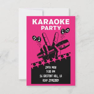 Karaoke Party Invite Einladung