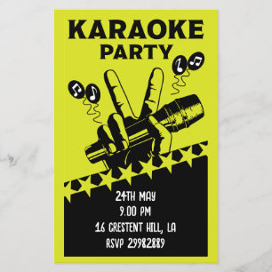 Karaoke Party Invite Flyer