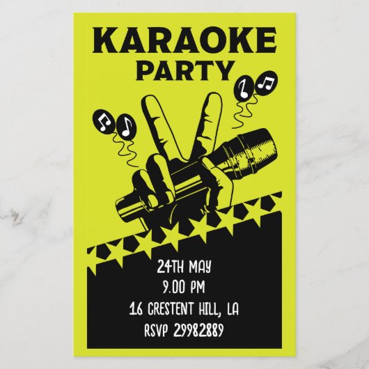 Karaoke Party Invite Flyer (Vorne)