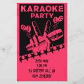 Karaoke Party Invite Flyer (Vorne)