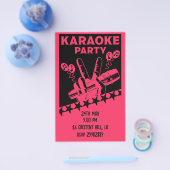 Karaoke Party Invite Flyer (Einzeln)