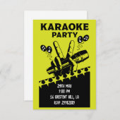 Karaoke Party Invite RSVP Karte (Vorne/Hinten)