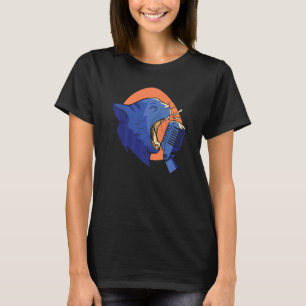 Karaoke Party Kostüm singen Cat Dj Musik T-Shirt