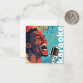 Karaoke-Party Mitteilungskarte (Vorderseite/Rückseite Beispiel)