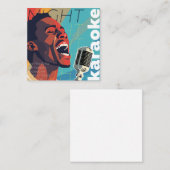 Karaoke-Party Mitteilungskarte (Vorne/Hinten)