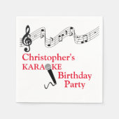 Karaoke Party Musikalisches Schuhmikrofon Rot Serviette (Vorderseite)