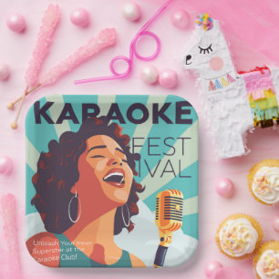 Karaoke-Party Pappteller