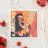 Karaoke-Party Serviette (Beispiel)